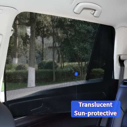 4 Pack Car Window Sunshade Curtains – Magnetic Attachment, Polyester Thermal Insulated Fabric, Sun Blocker Panels for Vehicle Protection