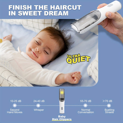 Professional Rechargeable Body Hair Trimmer Kit – Ultra Quiet, Auto Sucking, Smart Vacuum, Cordless, Fast Charging, LED Light, Travel-Friendly, Perfect for Beard, Body and Hair Cutting, Father's Day Gift