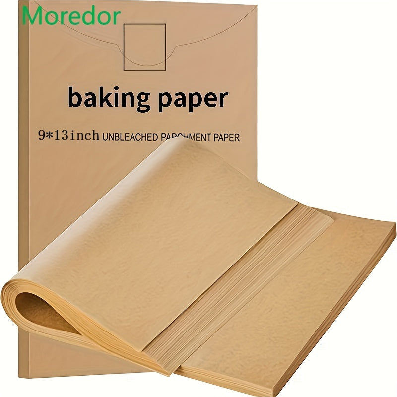 50/100/200 Pieces Unbleached Parchment Paper Baking Sheets – Non-Stick, Precut 9x13 Inches – Oven Accessories for Baking, Cooking, Grilling, Frying, Steaming – Fits Most Sheet Pans, Easy Release and Cleanup
