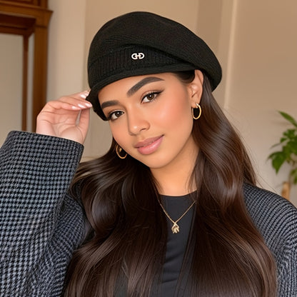 Winter Fashion Elegant Women's Knitted Wool Beret - Warm & Stylish Hat