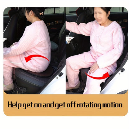 360-Degree Swivel Seat Cushion – Rotating Memory Foam Pad with Cotton Cover, Non-Slip Base for Elderly and Expectant Mothers, Ideal for Office and Home (1-Pack)