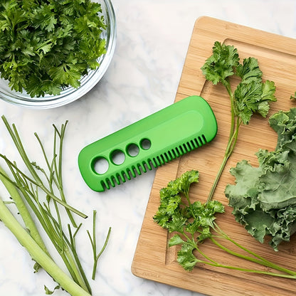 Leaf Stripper Tool - Plastic Kitchen Vegetable Leaf Peeler for Kale, Chard, Thyme, Basil and Rosemary, Essential Kitchen Gadget