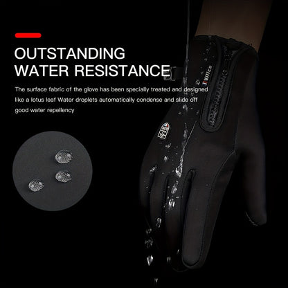 Outdoor Coldproof and Windproof Sports Gloves - Winter Warm Touch Screen Waterproof Gloves for Cycling and Skiing - Unisex