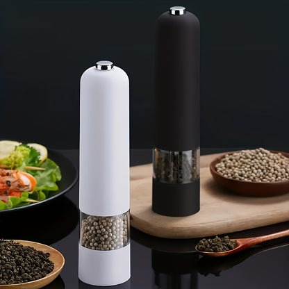 Automatic Electric Salt and Pepper Grinder Set - Stainless Steel with Easy-Turn Precision Grinding - Ideal for Kitchen and BBQ