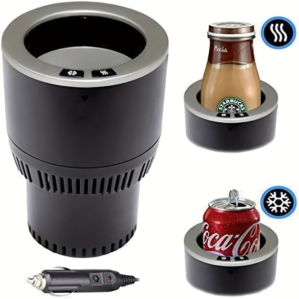 2 in 1 Smart Car Cup Warmer & Cooler Mug Holder – Premium Cup Holder for Commuters, Travelers, Road Trips – Perfect for Hot & Cold Beverages, Gift Idea