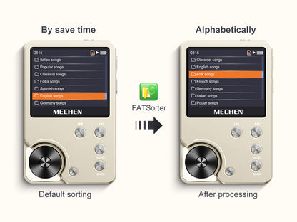 High-Quality Lossless MP3 Player MECHEN-M30 – HiFi with 64GB Memory Card, Supports Up to 256GB