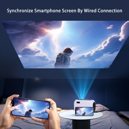 Portable HD 720P G300P Mini Projector – For Phone, Video, Home Theater – Compatible with iOS/Android/USB/Laptop/PC/TV Stick/DVD/Game