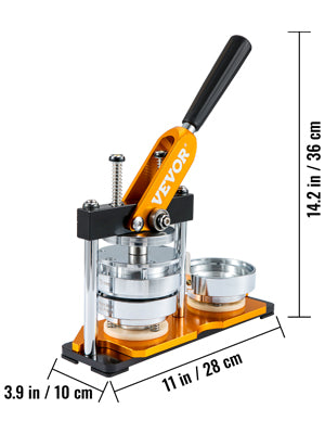 VEVOR 75mm Button Maker Machine – Badge Punch Press with 100pcs Button Parts, Circle Cutter & Instruction Book