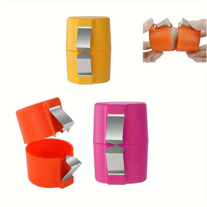 3pcs Stainless Steel Egg Cracker and Topper - Easy Peel Hard Boiled Eggs, with Built-In White Separator for Cooking and Baking