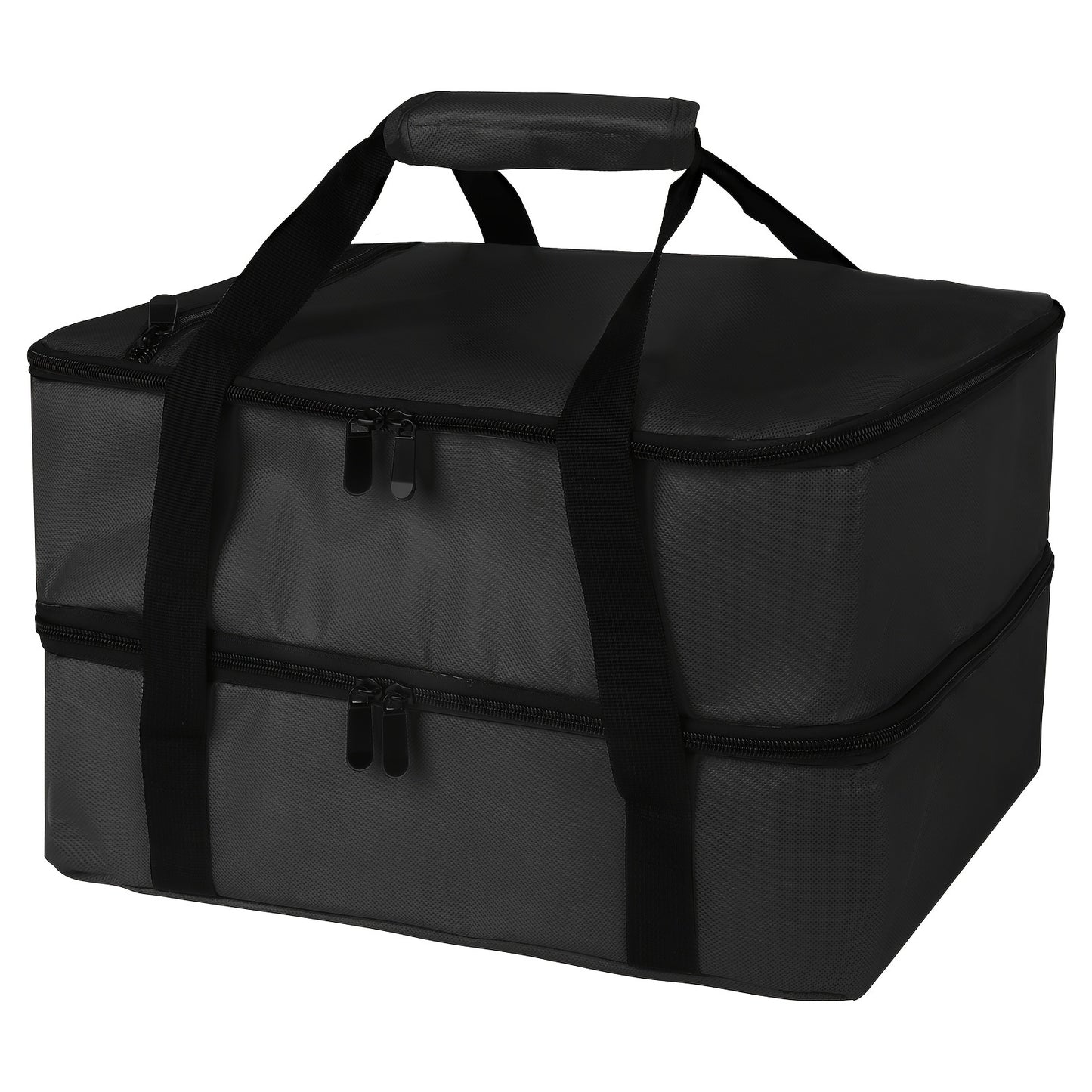 Insulated Double Casserole Carrier Lunch Bag - Fits 9x13 & 11x15 Inch Dishes for Hot or Cold Food - Perfect for School, College, and Kitchen Organization