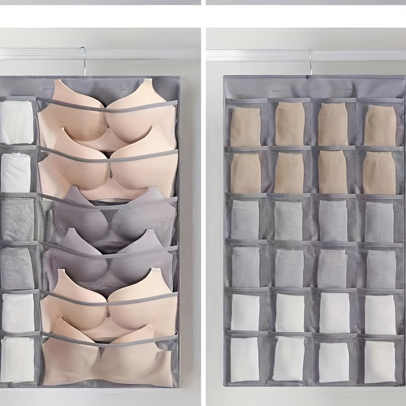 Double-Sided Underwear Organizer Bag - Versatile Lingerie and Socks Storage, Space-Saving, Travel-Friendly with Easy-to-Hang Feature