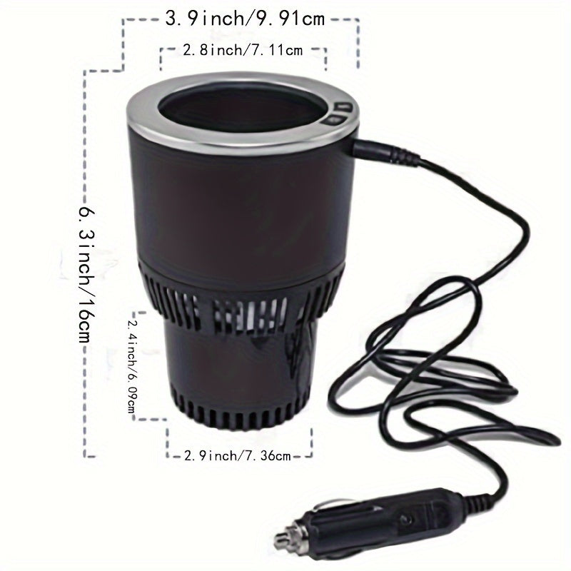 2 in 1 Smart Car Cup Warmer & Cooler Mug Holder – Premium Cup Holder for Commuters, Travelers, Road Trips – Perfect for Hot & Cold Beverages, Gift Idea