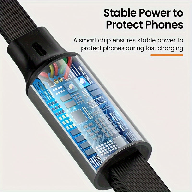 Reversible USB Charging Cable – 6A 100W Fast Charging for iPhone, Huawei, Samsung & More, 480Mbps Data Sync, ≤36V Power Supply