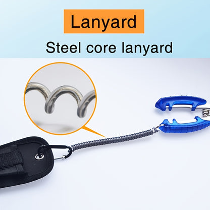 Rust-Proof Saltwater Fishing Pliers with Split Ring Hook Removers - Includes Quick-Access Lanyard and Secure Sheath, Essential Gear for Smooth Tackle Management