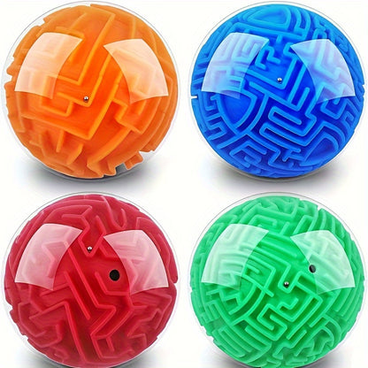 Maze Ball Puzzle Set - 2 Piece Brain-Teasing Challenge with Higher Level, Smaller Steel Balls