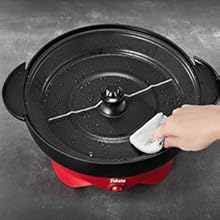 6-Quart Electric Popcorn Maker with Nonstick Plate & Quick-Heat Stirring – Cool Touch Handles