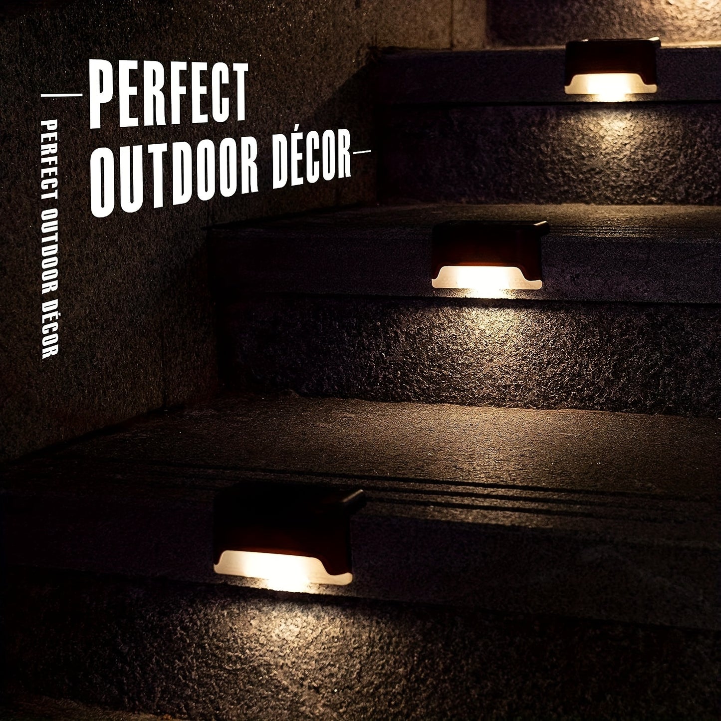 16 Pack Solar Outdoor Garden Lights - Household Garden, Stairs, Deck, Aisle Wall and Rail Decorative Lights