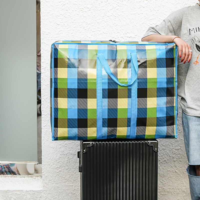 Large Capacity Hanging Storage Bag – Waterproof with Zippers and Reinforced Handle – Ideal for Moving, Packaging, and Student  Back to School