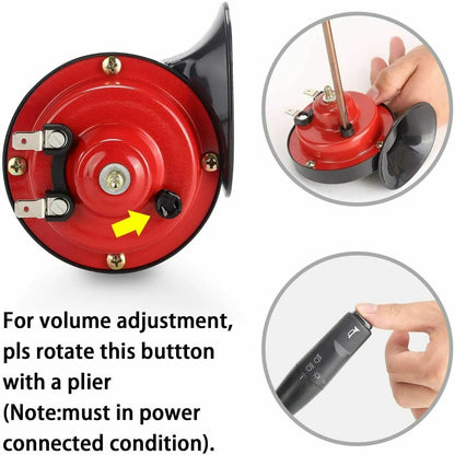 300DB Super Train Horn – 12V Electric Horn for Trucks, SUVs, Cars, Boats, Motorcycles, and Ships
