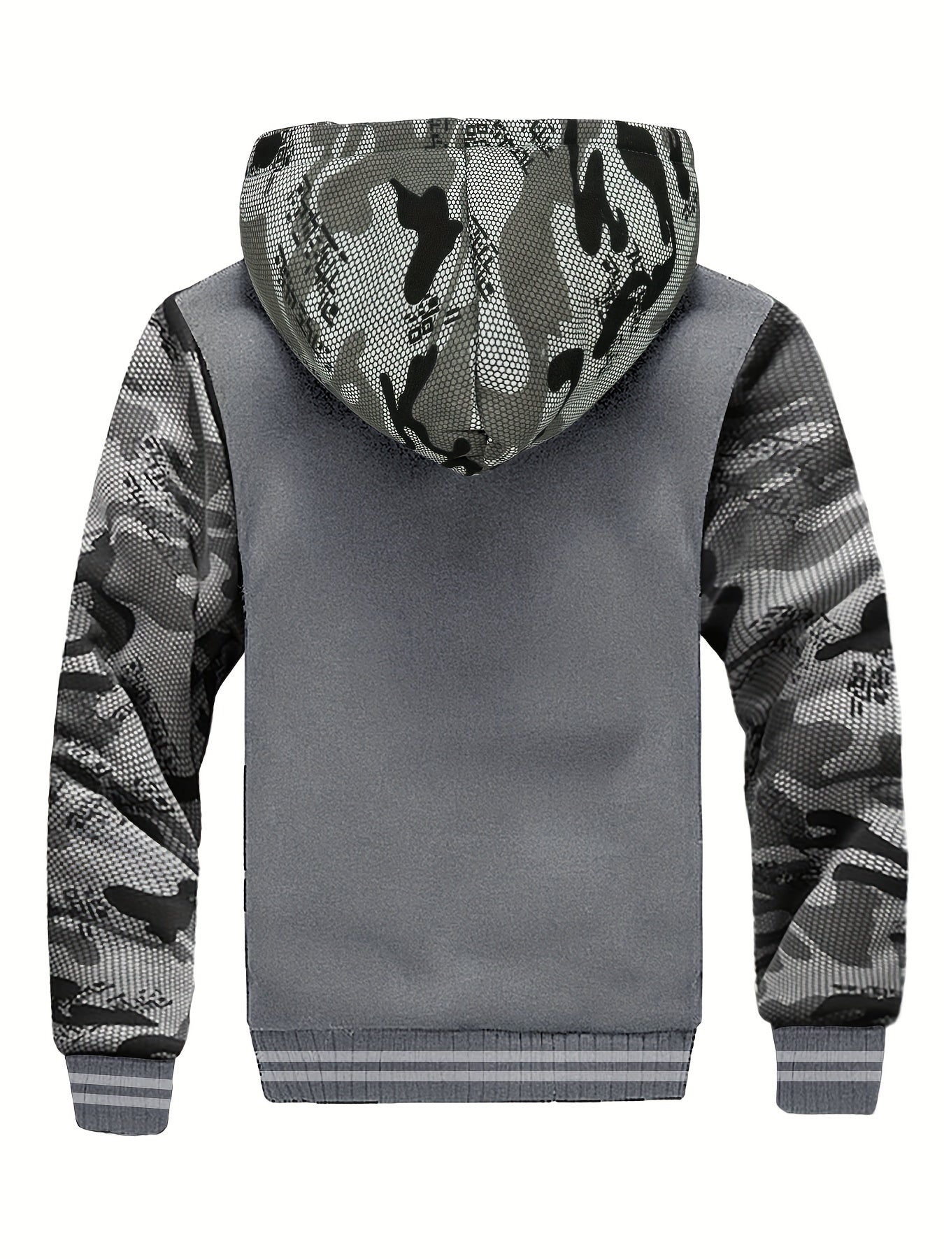 WarmthMax Fleece Hooded Jacket - Soft, Breathable, Water-Resistant Insulating Coat for Fall & Winter Outdoor Activities, Color Block Design
