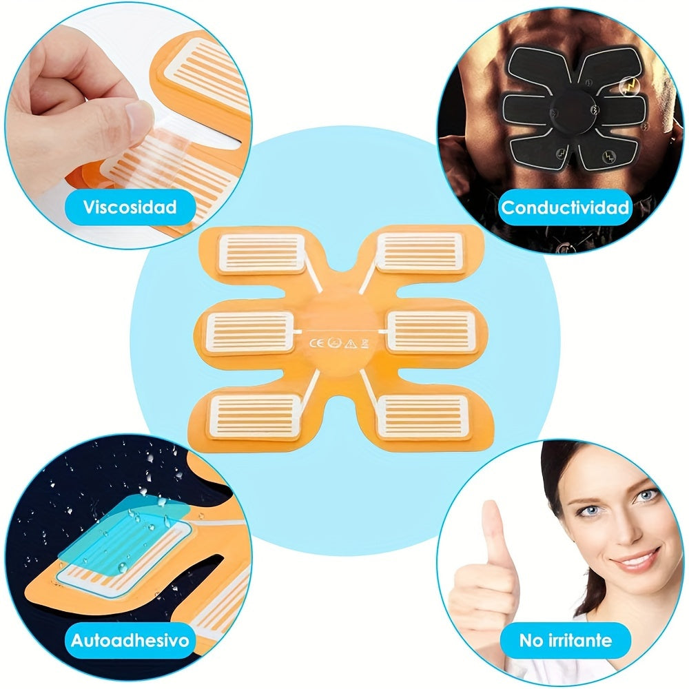 50pcs Abdominal Muscle Stimulation Gel Pads - Hydrogel Massage Patches, Self-Adhesive for Fitness Devices - Abdominal Muscle Training Patches