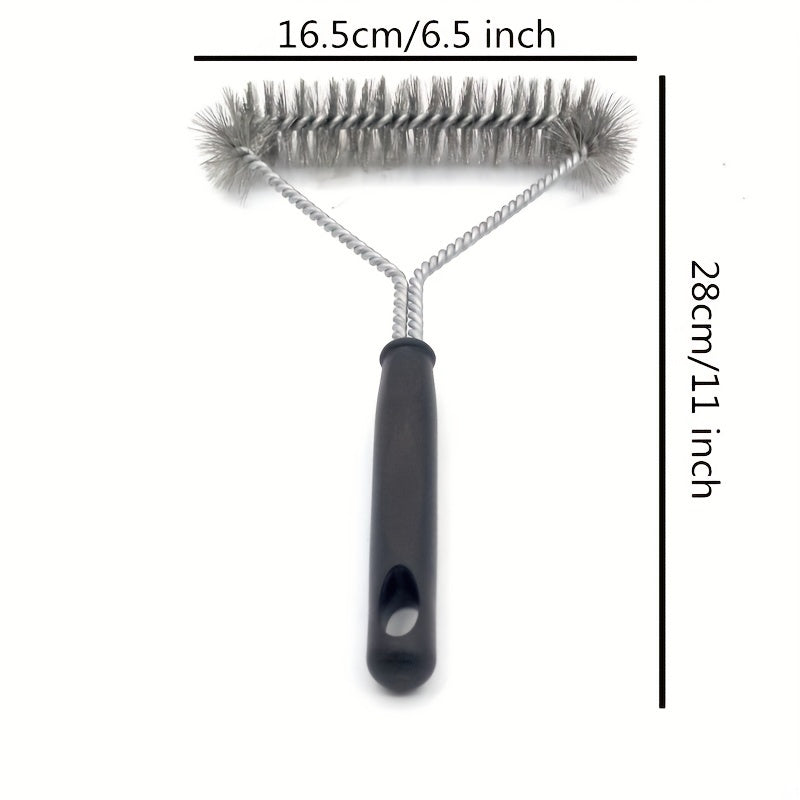 Extra-Long Handle Y-Design Grill Cleaner Brush – Durable Stainless Steel Bristles for Non-Stick BBQ Cleaning – Ideal Outdoor Grills Accessory, Perfect for School Supplies and Back to School (1pc)