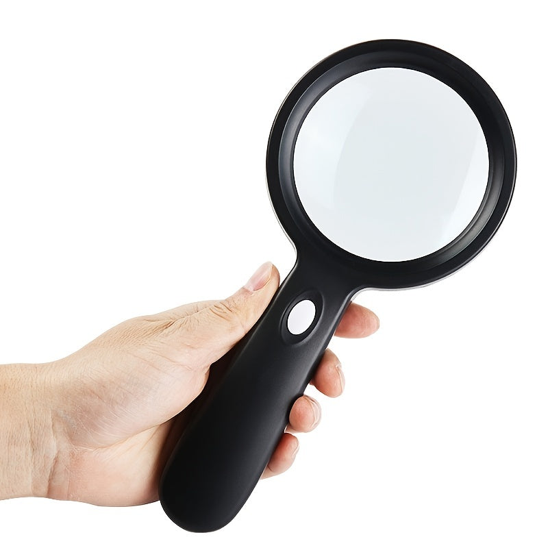 10X Lighted Magnifying Glass – Handheld Large Reading Magnifier with 12 LED Lights, Ideal for Seniors, Repair, Coins, and Reading