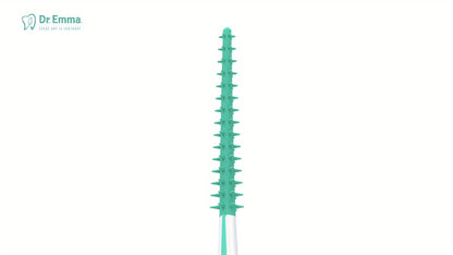 100pcs Soft Rubberized Dental Picks - Mint Floss Interdental Brush Cleaners for Oral Health and Stain Removal, Travel-Friendly