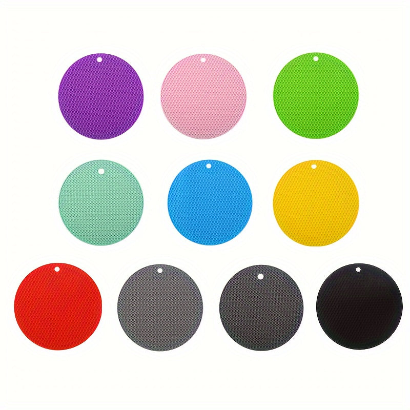 3PCS Multifunctional Silicone Insulation Mats - Thick Can Opener, Gripper Mat, Placemat, Teapot Mat, Spoon Holder, Coaster, Bottle Opener, Non-Slip Kitchen Tools and Commercial Necessity