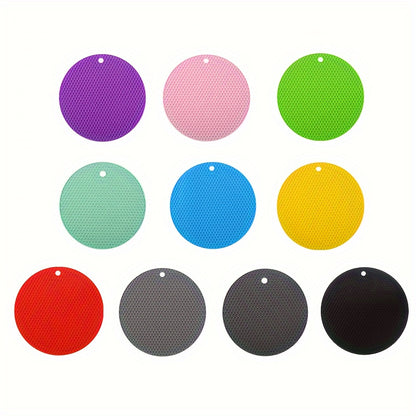 3PCS Multifunctional Silicone Insulation Mats - Thick Can Opener, Gripper Mat, Placemat, Teapot Mat, Spoon Holder, Coaster, Bottle Opener, Non-Slip Kitchen Tools and Commercial Necessity