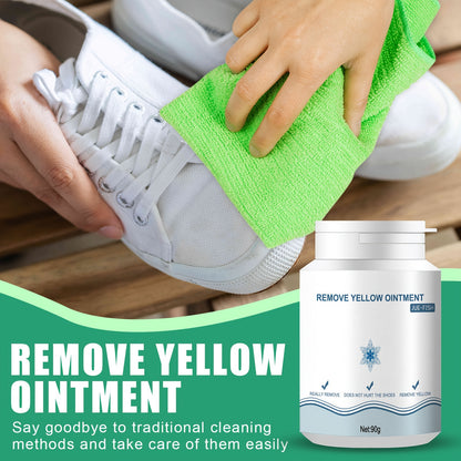 No Rinse Shoe Cleaner Gel – Removes Stains and Yellowing, Safe for Canvas, Sports and White Shoes – Portable and Easy to Use