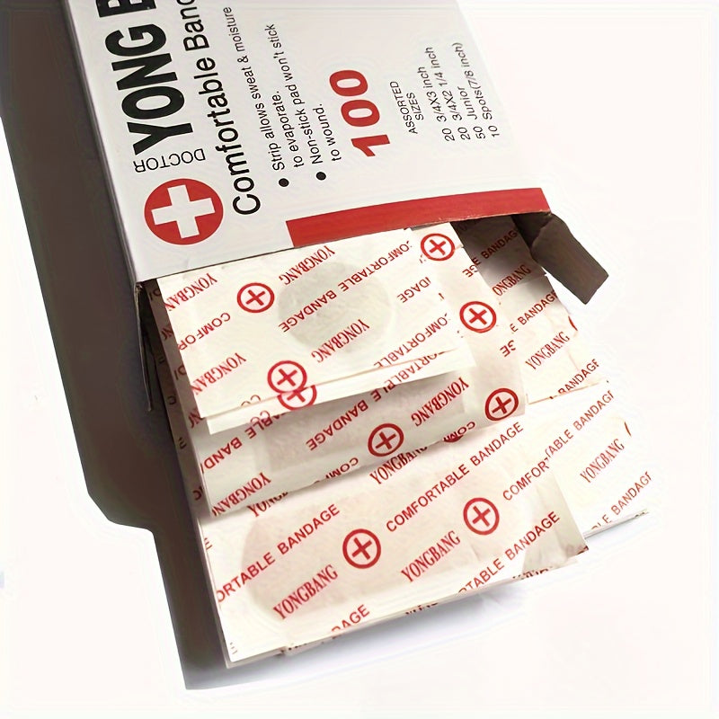 100pcs Medical Wound Adhesive Patches – Bandages, Breathable Nose Bridge Patch, Acne Patch, Circular Pre-Vaccine Patch, Wound Patch