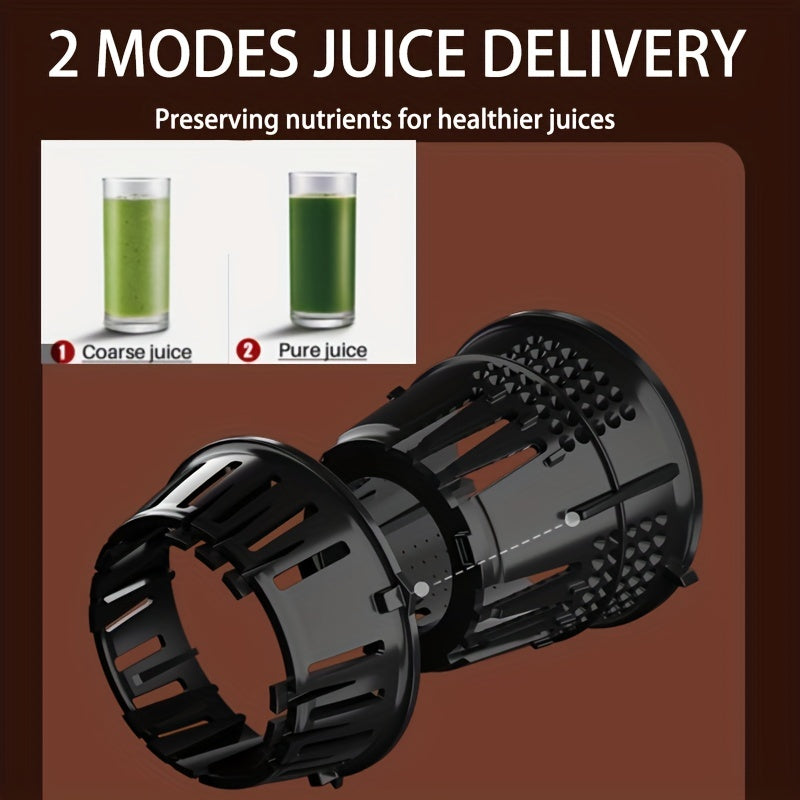 Multi-Texture Slow Juicer - Cold Press Masticating Technology for High-Yield Efficiency - Perfect for Healthy Homemade Juices