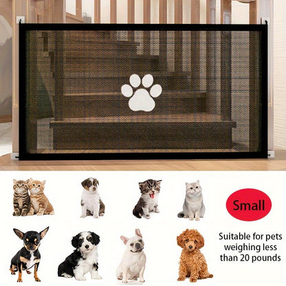 Ultimate Pet Safety Gate – Adjustable, Childproof Mesh Fence for Small Dogs – Quick-Fold, Portable, Easy-Install for Hallways, Doorways, Staircases – Durable Pet-Proof Home Protection