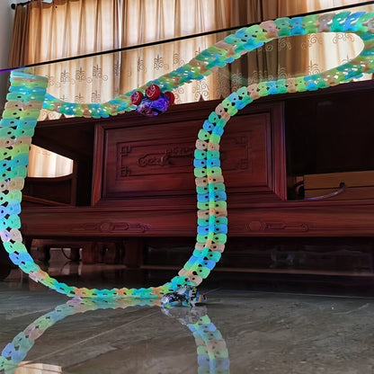 Colorful Luminous Electric Rail Car Set - Hangable Race Track Toy for Boys and Girls, Ideal for Birthdays, Christmas, Halloween (Battery Not Included)