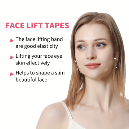 24 Pack Invisible Face Lift Tape - Skin Tightening V-Line Patches for Forehead, Eyes, and Facial Contour, Non-Surgical, Unscented Skin Care Strips