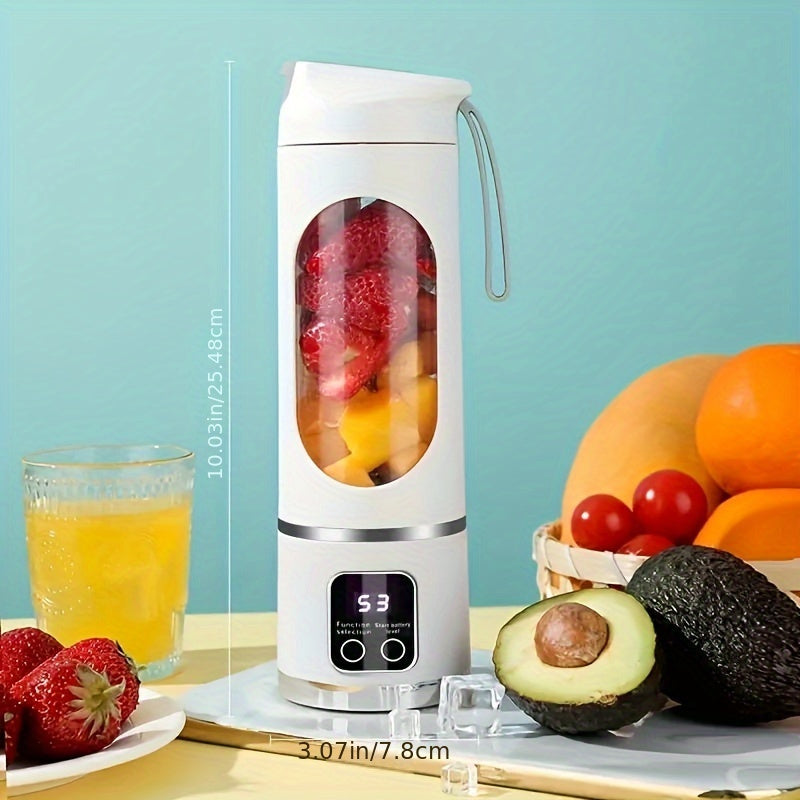Portable USB-Rechargeable Blender & Juicer – Easy to Clean, Perfect for Fruit & Vegetable Drinks, Milkshakes, 10.14oz to 16.91oz Capacity