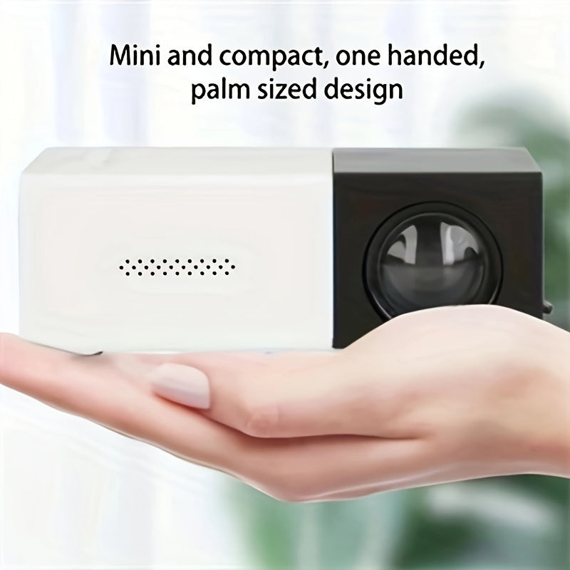 3000+ Lumen HD Mini Portable Projector - Bright LED, USB and SD Connectivity, 3D-Ready - Ideal for Home Cinemas, Outdoor Camping, Multi-Device Compatibility with Remote