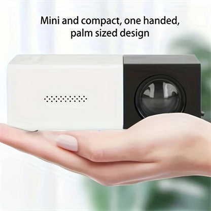 3000+ Lumen HD Mini Portable Projector - Bright LED, USB and SD Connectivity, 3D-Ready - Ideal for Home Cinemas, Outdoor Camping, Multi-Device Compatibility with Remote