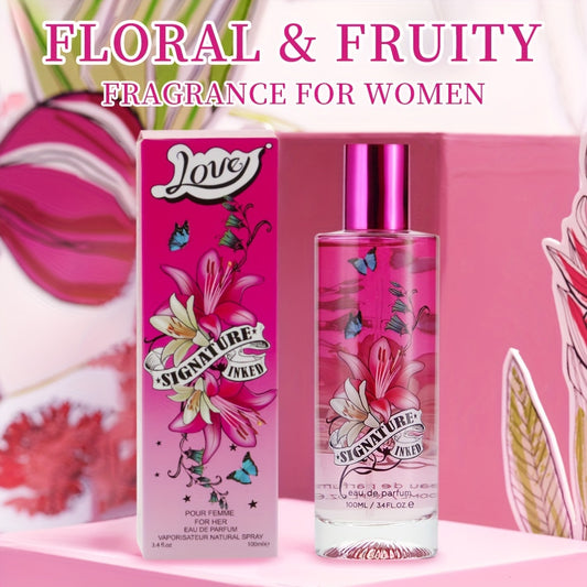 3.4Fl Oz Women's Eau De Parfum – Floral Fruity Scent with Mango, Grapefruit, Wild Strawberry & Apple, Medium Intensity Perfume