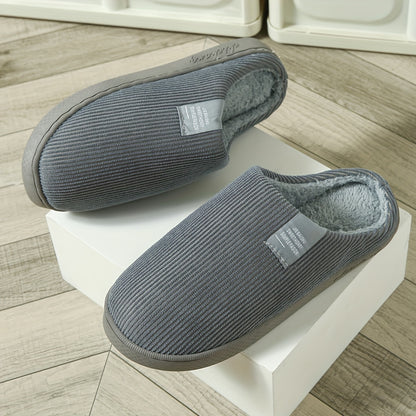 CozyFuzz Unisex Plush Slippers - Ultra Soft, Warm Closed Toe Fuzzy Slip-On Shoes for Indoor Wear, Perfect for Cold Winter Nights & Relaxation