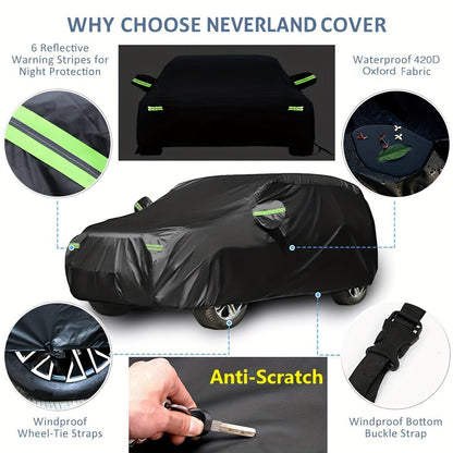 All-Weather Full Car SUV Cover - Dust, Rain & UV Resistant Protection