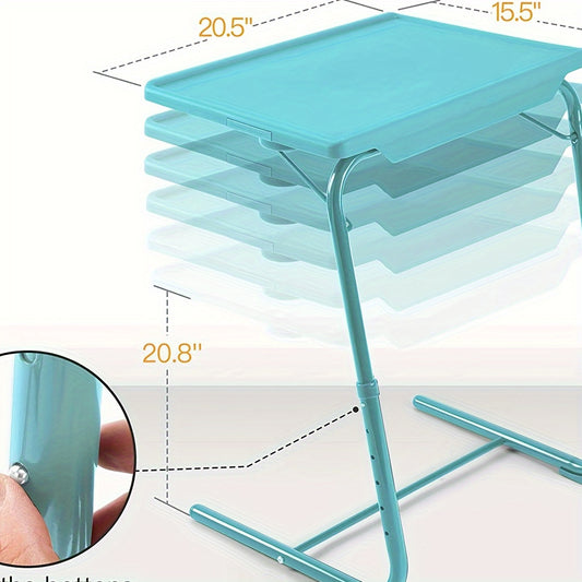 Adjustable Tray Table – 6 Height Levels and 3 Tilt Angles, Foldable Dining Table for Home and Kitchen Use, Flexible Design