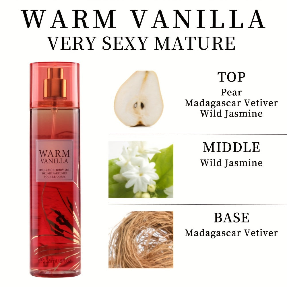 Hair & Body Fragrance Mist Perfume - Pear, Madagascar Vetiver & Wild Jasmine, Women's Body Spray 236mL/8 Fl Oz
