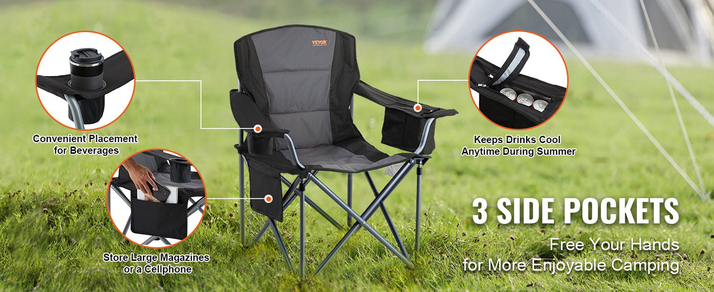 SucceBuy Outdoor Camping Chair — Ultralight Folding Portable Chair, 350lbs High Load, Ideal for Beach, Hiking, Picnic, Travel, and Fishing
