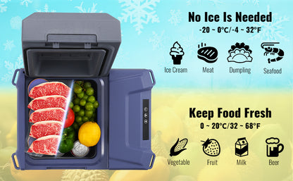 SucceBuy Portable Car Refrigerator — 8L–75L Single & Dual Zone Fridge with Bluetooth Temperature Control for Camping & RV