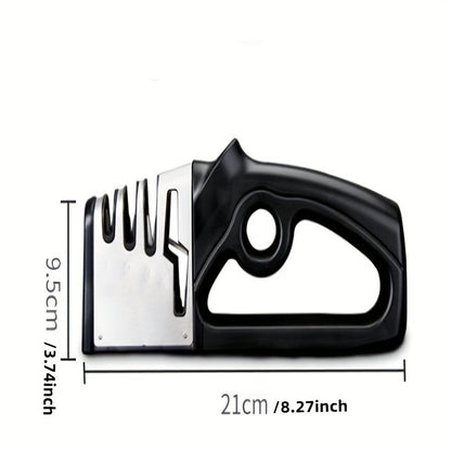 4 in 1 Kitchen Knife and Scissors Sharpener – Professional Tungsten Tool for Fast and Efficient Sharpening, Ideal for Outdoor and Household Use