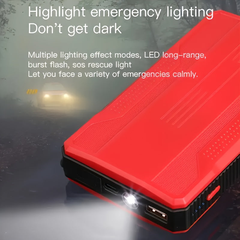 Multi-Functional Portable Emergency Car Starter - Features Battery Ignition, Lighting, and Jump-Starting for Reliable Vehicle Rescue