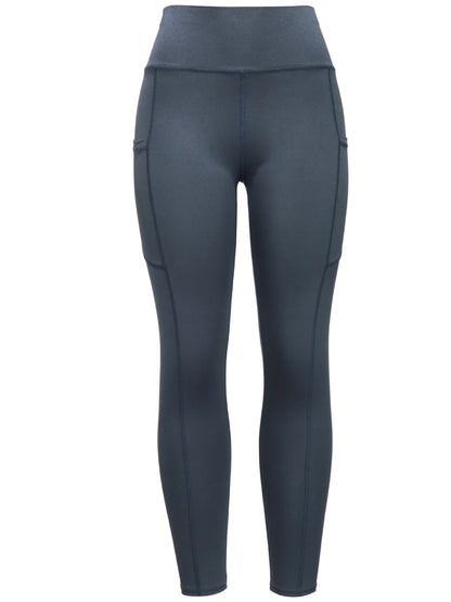 4pcs High Waist Yoga Leggings with Pocket – Seamless, Butt Lifting, Elastic Activewear for Women, Wide Waistband, Ideal for Fall and Winter
