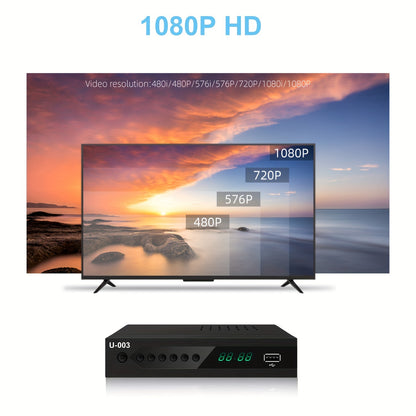 1080P Digital TV Converter Box with PVR Recording, USB Media Player, Built-in Clock and Timer, EPG, QAM Tuner - Effortless HD Entertainment Hub